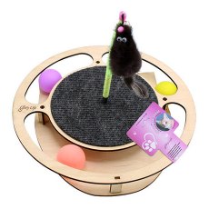 Glory Life / Игровой комплекс Глори Лайф для кошек Круг с шариками c игрушкой на Пружине c Когтеточкой из Ковра