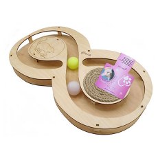 Glory Life / Игровой комплекс Глори Лайф для кошек Восьмерка с шариками c Когтеточкой из Каната