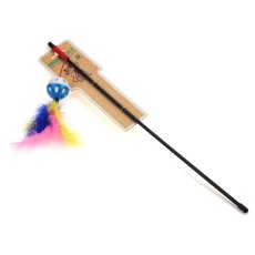 Homecat / Дразнилка Хоумкэт для кошек Удочка мячик с колокольчиком с перьями