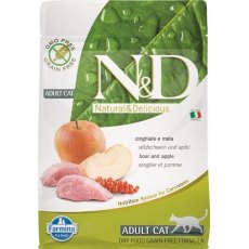 Farmina N&D Prime Line Adult Boar & Apple / Сухой Беззерновой корм Фармина для взрослых кошек Кабан с Яблоком