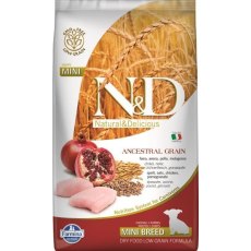 Farmina N&D Ancestral Grain Puppy Mini Chicken Spelt Oats Pomegranate / Сухой Низкозерновой корм Фармина для Щенков Мелких и Карликовых пород Курица с Гранатом