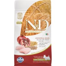 Farmina N&D Ancestral Grain Adult Mini Chicken Spelt Oats Pomegranate / Сухой Низкозерновой корм Фармина для взрослых собак Мелких и Карликовых пород Курица с Гранатом
