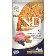 Farmina N&D Ancestral Grain Adult Mini Lamb Spelt Oats Blueberry / Сухой Низкозерновой корм Фармина для взрослых собак Мелких и Карликовых пород Ягненок с Черникой
