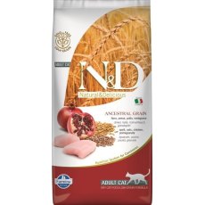 Farmina N&D Ancestral Grain Adult Chicken Spelt Oats Pomegranate / Сухой Низкозерновой корм Фармина для взрослых кошек Курица с Гранатом