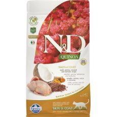 Farmina N&D Quinoa Line Skin & Coat Adult Quinoa Quail Grain free / Cухой Беззерновой корм Фармина для взрослых кошек Здоровье кожи и шерсти Перепел с Киноа