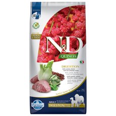 Farmina N&D Quinoa Line Digestion Adult Medium Maxi Lamb Grain free / Сухой Беззерновой корм Фармина для взрослых собак Средних и Крупных пород Поддержание Пищеварения Ягненок с Киноа