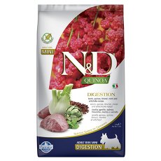 Farmina N&D Quinoa Line Digestion Adult Mini Lamb Grain free / Сухой Беззерновой корм Фармина для взрослых собак Мелких пород Поддержание Пищеварения Ягненок с Киноа