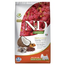 Farmina N&D Quinoa Line Skin & Coat Adult Mini Herring Grain free / Сухой Беззерновой корм Фармина для взрослых собак Мелких пород Здоровье Кожи и Шерсти Сельдь с Киноа