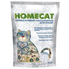Homecat / Силикагелевый наполнитель Хоумкэт для кошачьего туалета аромат Морозная свежесть