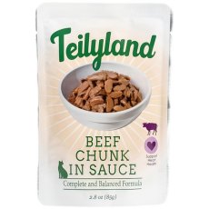 Pettric Teilyland Beef Chunk In Sauce / Влажный корм Петрик для кошек полнорационный с Говядиной в соусе (цена за упаковку)