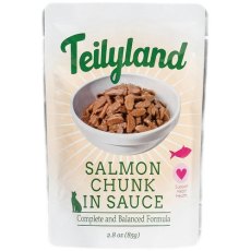 Pettric Teilyland Salmon Chunk In Sauce / Влажный корм Петрик для кошек полнорационный с Лососем в соусе (цена за упаковку)