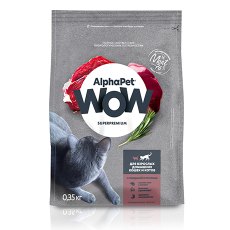 AlphaPet Wow Superpremium / Сухой корм АльфаПет для Домашних кошек Говядина печень