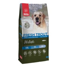 Blitz Holistic Adult Medium & Large Breeds Fresh Trout / Cухой корм Блиц Монопротеиновый для собак средних и крупных пород со свежей Форелью