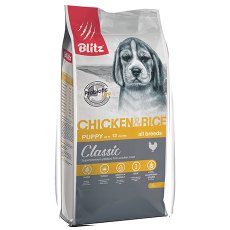 Blitz Puppy Classic All Breeds Chicken & Rice / Сухой корм Блиц для Щенков всех пород Курица рис