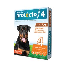 Neoterica Protecto 4 / Капли Неотерика Протекто от Клещей и Блох для собак весом от 40 до 60 кг