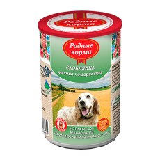 Родные Корма / Консервы для собак Скоблянка мясная по-Городецки (цена за упаковку)