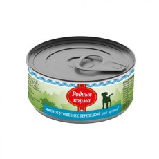 Родные Корма / Консервы Мясное угощение для Щенков с Перепелкой (цена за упаковку)