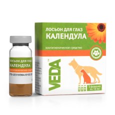 Veda Фитоэлита "Календула" / Зоогигиеническое средство Веда для глаз Лосьон