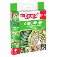 mr Bruno / Ошейник Мистер Бруно для собак Репеллентный От Клещей и Блох 75 см