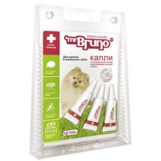 mr Bruno / Капли Мистер Бруно для Щенков и Маленьких собак весом менее 10 кг Репеллентные 1 мл