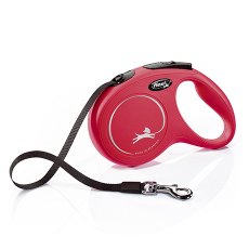 flexi New Classic M tape 5 m, for dogs up to 25 kg / Рулетка флекси для собак весом до 25 кг, лента 5 м, фото 