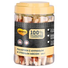 Мнямс Лакомство для собак Палочки с куриным и утиным мясом