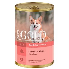 NERO GOLD Adult Fresh Lamb / Консервы  Неро Голд для собак Свежий ягненок (цена за упаковку)