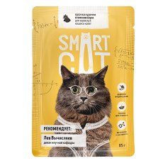 Smart Cat / Паучи Смарт Кэт для Котят и взрослых кошек Курочка в нежном соусе (цена за упаковку)