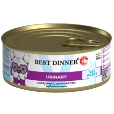 Best Dinner Exclusive Vet Profi Urinary / Консервы Бест Диннер для собак Говядина картофель (цена за упаковку)