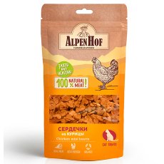 AlpenHof Chicken mini hearts / Лакомство Альпенхоф для кошек Сердечки из Курицы