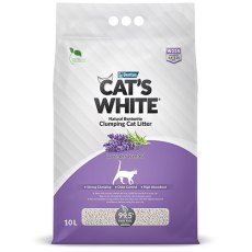 Cat's White Lavender Scented / Комкующийся наполнитель Кэтс Уайт для кошачьего туалета с нежным ароматом Лаванды