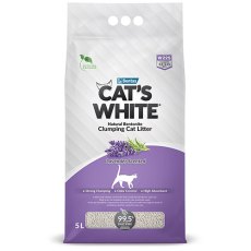 Cat's White Lavender Scented / Комкующийся наполнитель Кэтс Уайт для кошачьего туалета с нежным ароматом Лаванды
