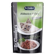 Dr.Clauder`s / Паучи Доктор Клаудерс для Cтерилизованных кошек Курица & Утка кусочки в желе (цена за упаковку)