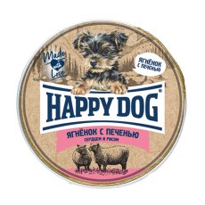 Happy Dog NaturLine / Паштет Хэппи Дог для Щенков Ягненок с печенью, сердцем и рисом (цена за упаковку, Россия)