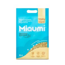 Miaumi Tofu Jasmine scented / Комкующийся наполнитель Мяуми для кошачьего туалета с ароматом Жасмина