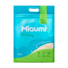 Miaumi Tofu Natural Unscented / Комкующийся наполнитель Мяуми для кошачьего туалета без Ароматизатора