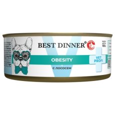 Best Dinner Vet Profi Obesity / Диетический корм Бест Диннер для собак с Лососем (цена за упаковку)