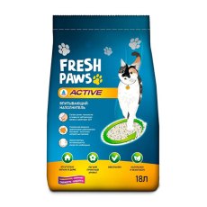 Fresh Paws Active / Впитывающий наполнитель Фреш Павз для кошачьего туалета с активированным углем