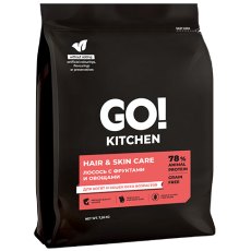 GO KITCHEN Grain Free Salmon&Seafish / Cухой корм Гоу Китчен для Котят и для кошек всех возрастов свежий Лосось Фрукты и Овощи