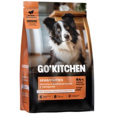 GO KITCHEN Sensitivities Seafish / Сухой Беззерновой корм Гоу Китчен для Щенков и собак с Чувствительным пищеварением Лосось и Морская рыба