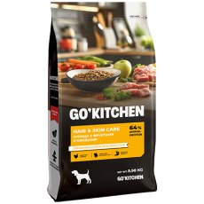 GO KITCHEN Hair+Skin Care Chicken / Сухой корм Гоу Китчен для Щенков и собак всех возрастов свежая Курица Фрукты и Овощи