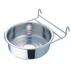 Mr.Kranch / Миска Мистер Кранч с креплением для клеток и вольеров нержавеющая сталь