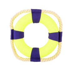 Mr.Kranch / Игрушка Мистер Кранч для собак Кольцо с канатом диаметр неоновая желтая