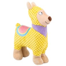 Mr.Kranch / Игрушка Мистер Кранч для собак Лама плюшевая с пищалкой желтая
