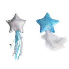 Petpark / Игрушка Петпарк для кошек Звездочки с перьями и лентами с кошачьей мятой