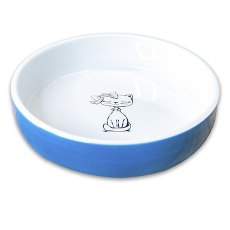 Mr.Kranch / Миска керамическая для кошек Кошка с бантиком 370 мл