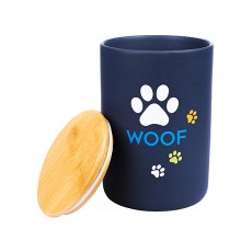 Mr.Kranch Woof / Бокс керамический для хранения корма для собак Черный