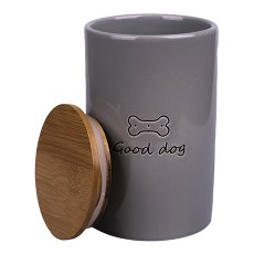 Mr.Kranch Good Dog / Бокс керамический для хранения корма для собак Серый