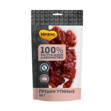 Мнямс 100% Натуральное лакомство для собак Грудки Утиные