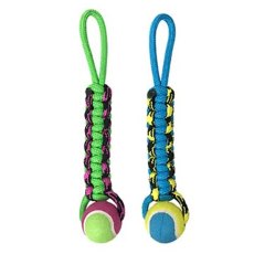 Petpark / Игрушка Петпарк для собак Плетенка с теннисным мячом и петлей